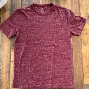 American Eagle Outfitters Men's Heathered Burgundy Tee